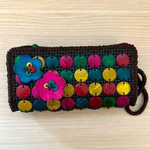 Coconut beaded crossbody